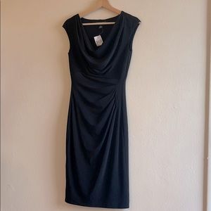 Black Sheath Cowl Neck Dress Little Black Dress